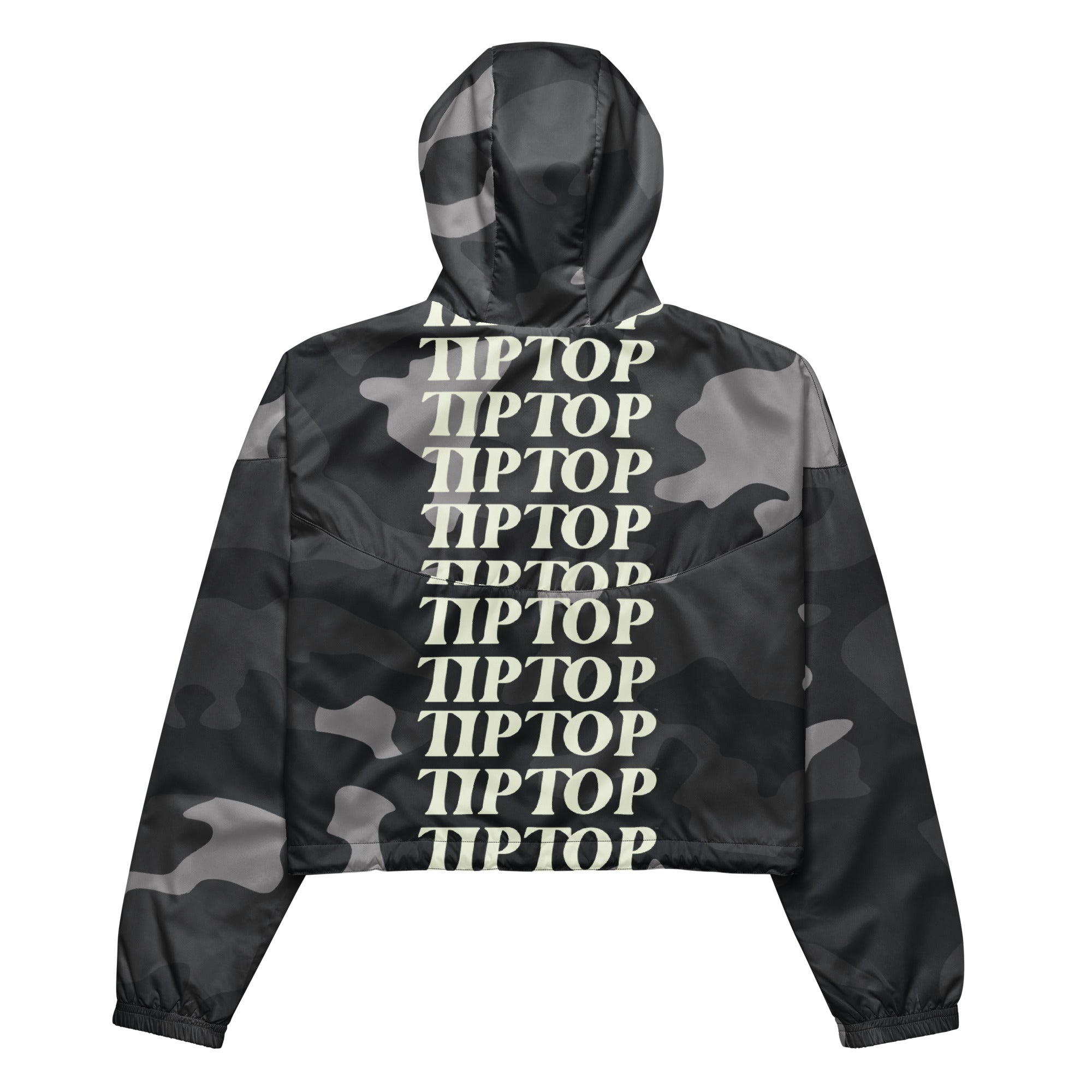 Camo Print Cropped Windbreaker