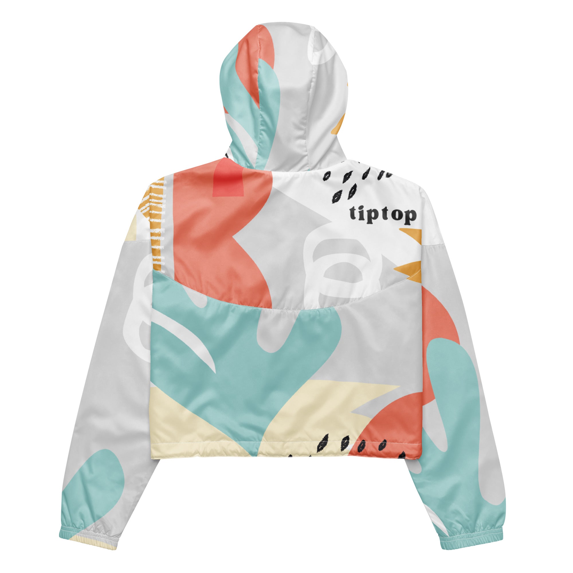 Abstract Cropped Windbreaker