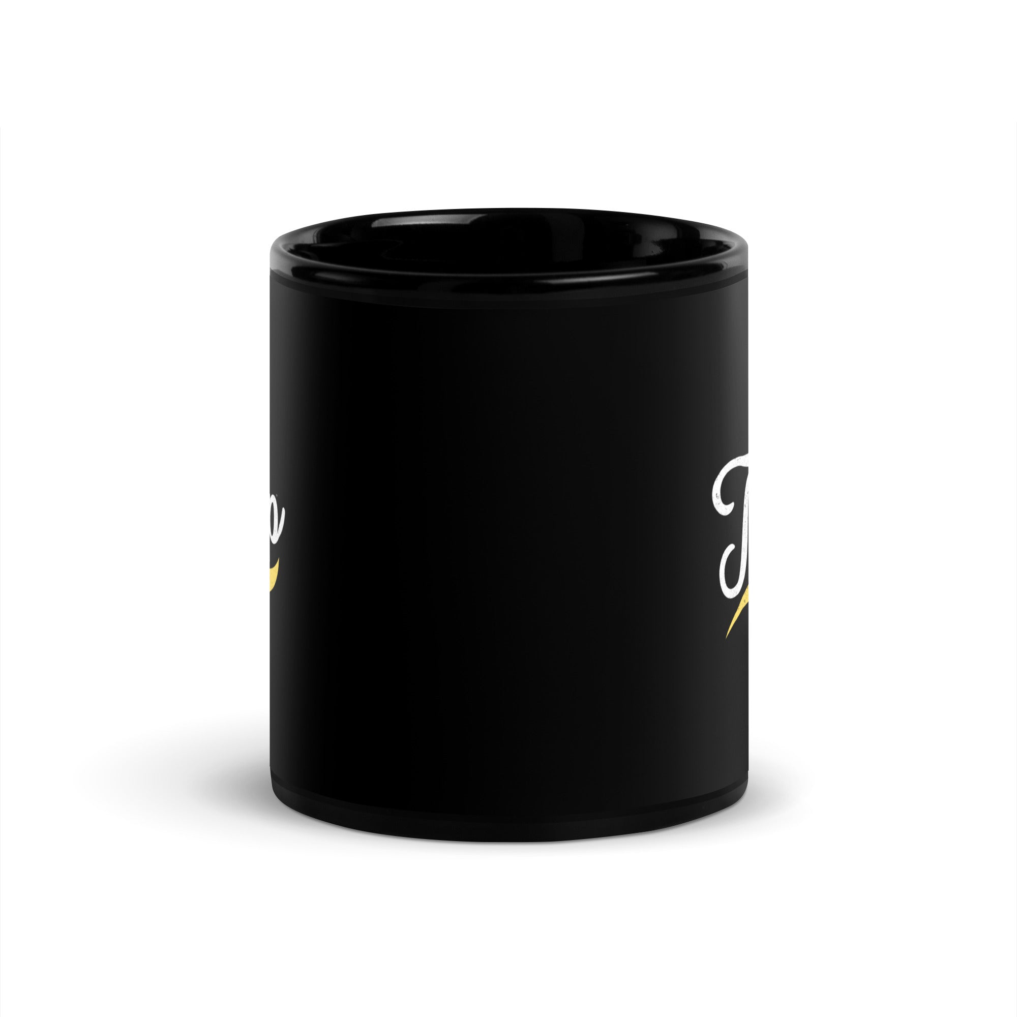 Stars & Love Black Glossy Mug