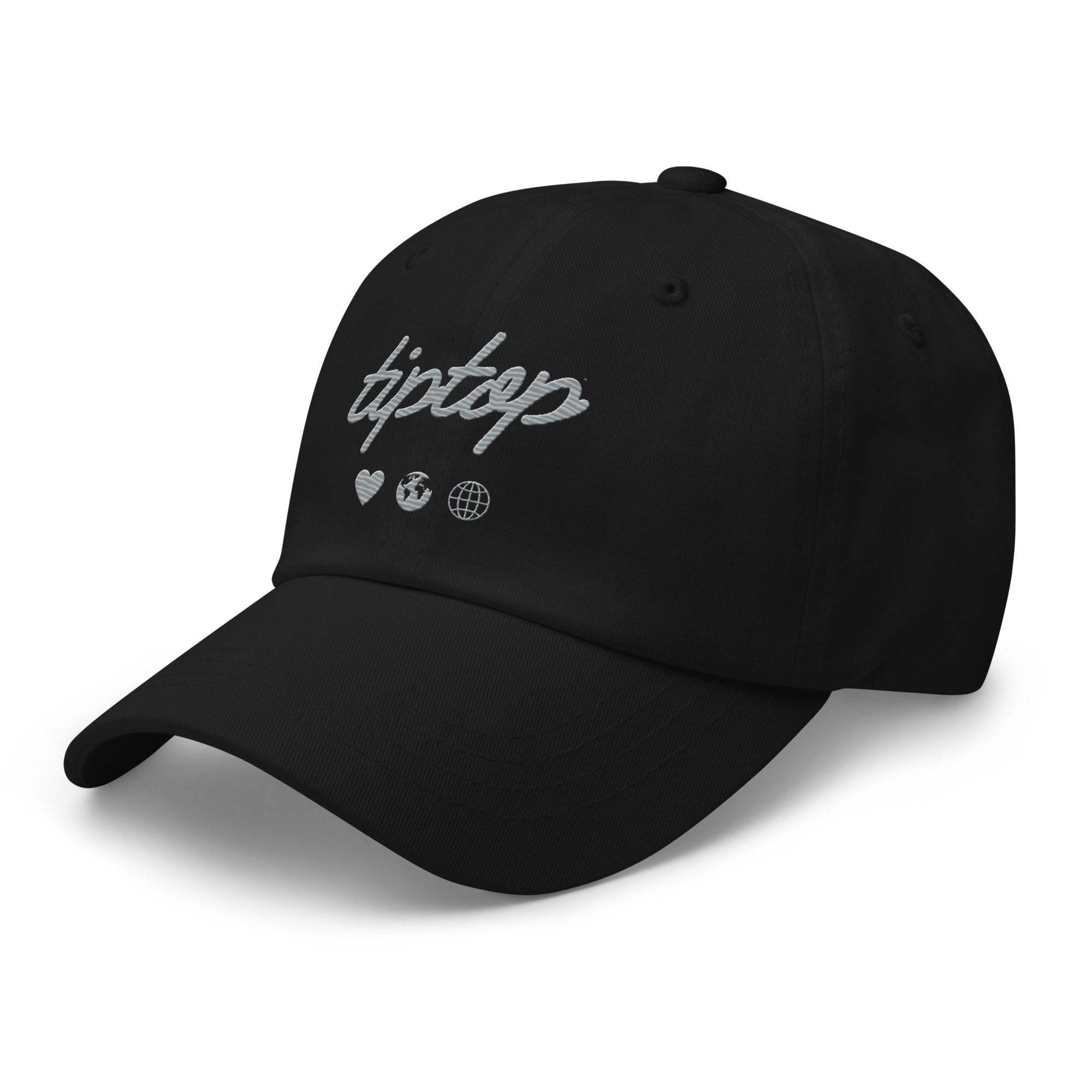 Script Dad Hat (Silver & Black)