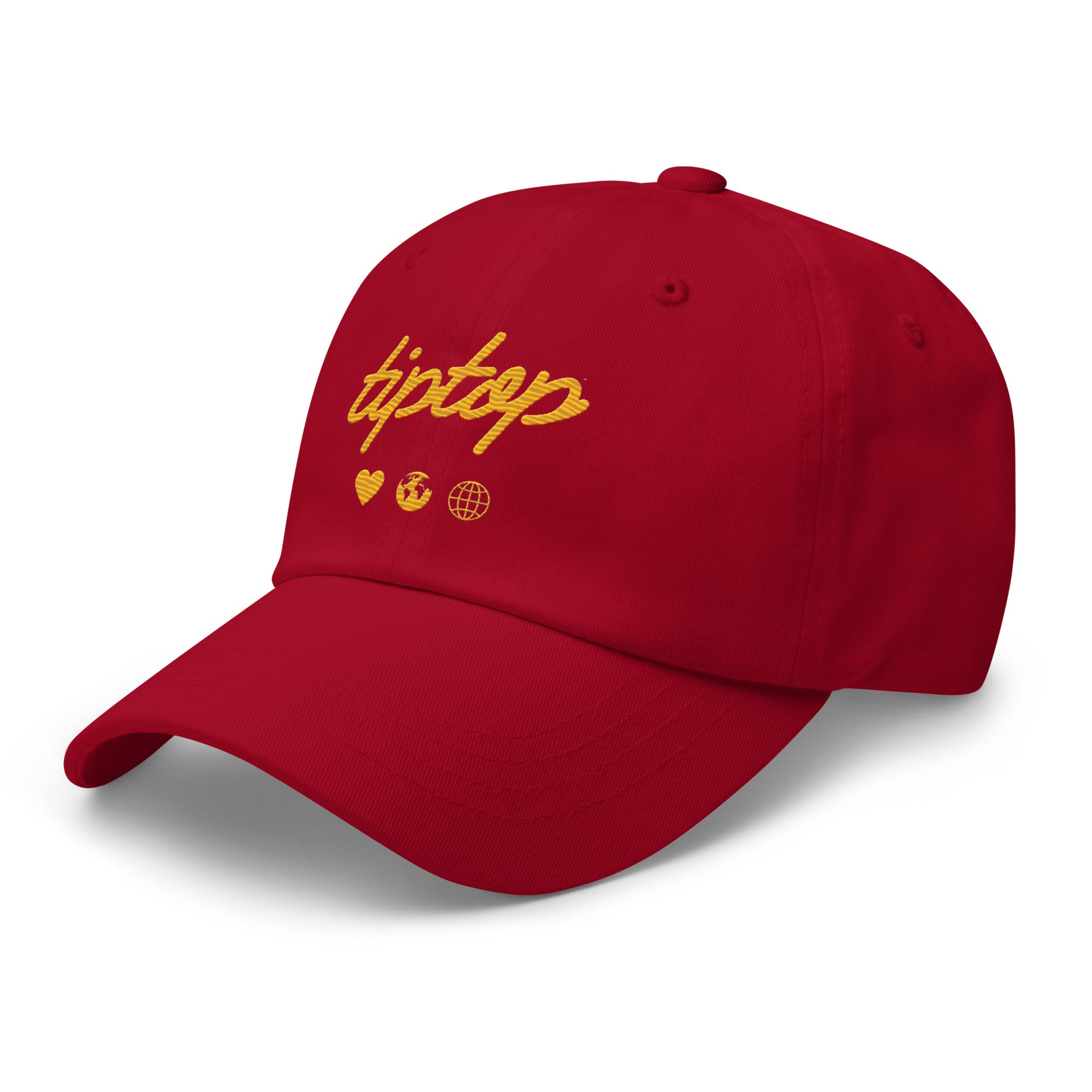 Script Dad Hat (Gold & Red)