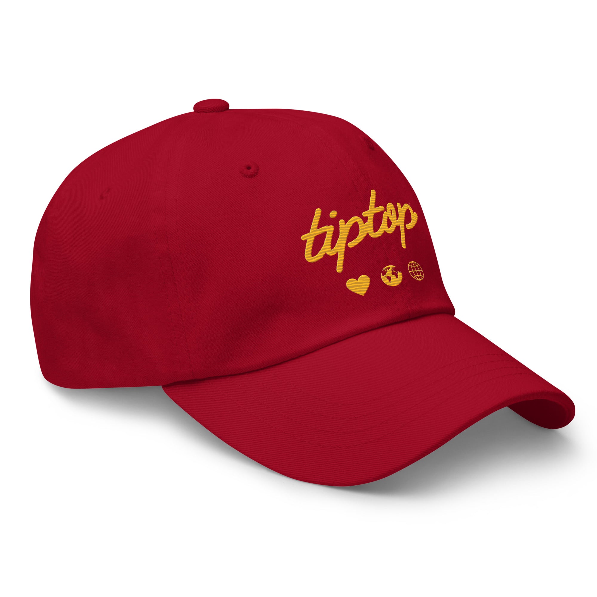 Script Dad Hat (Gold & Red)