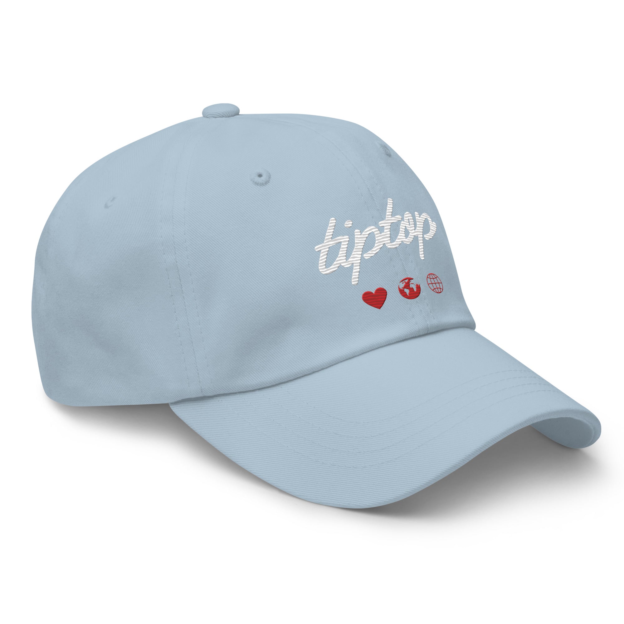 Script Dad Hat (Red & Powder Blue)