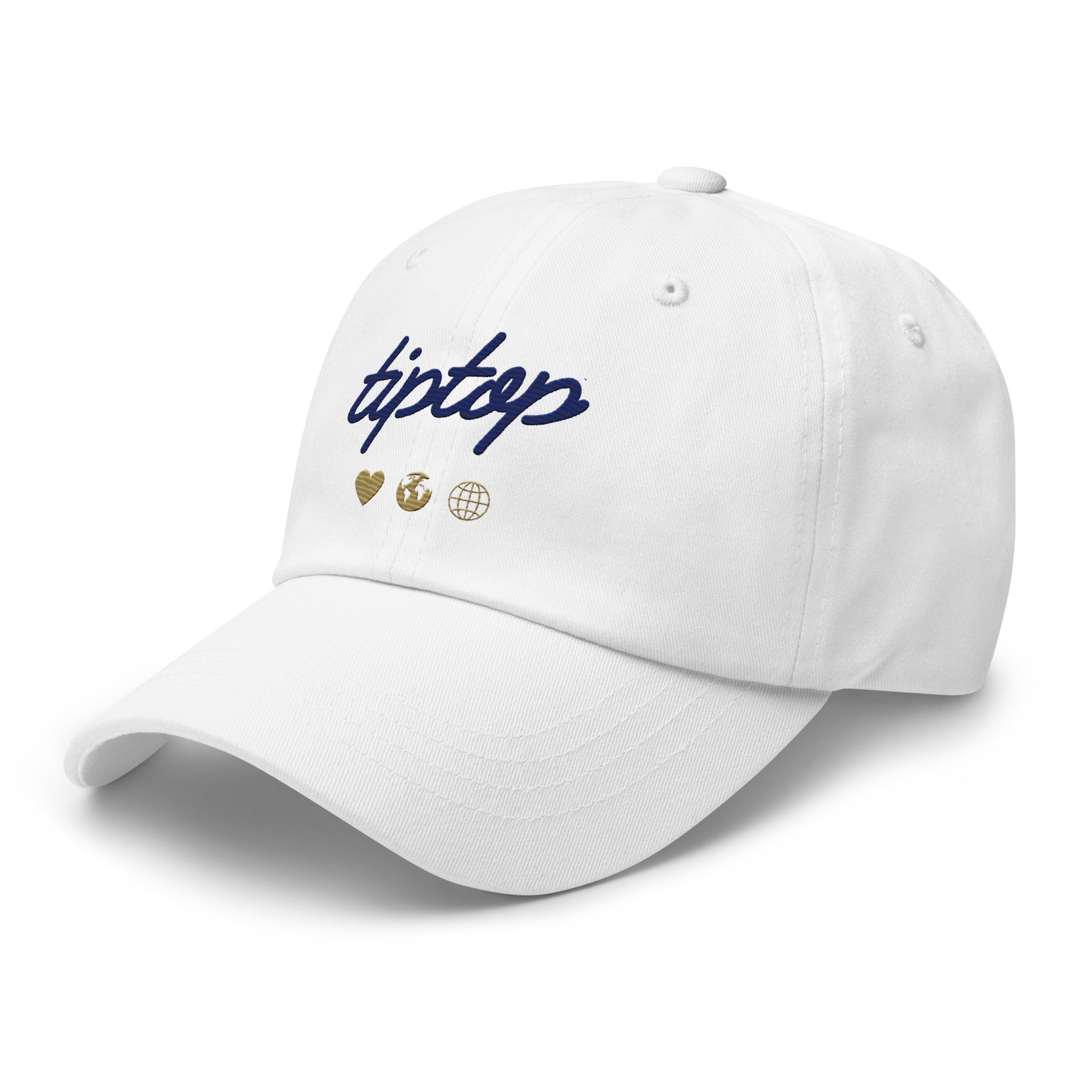 Script Dad Hat (Gold & Navy Blue) II