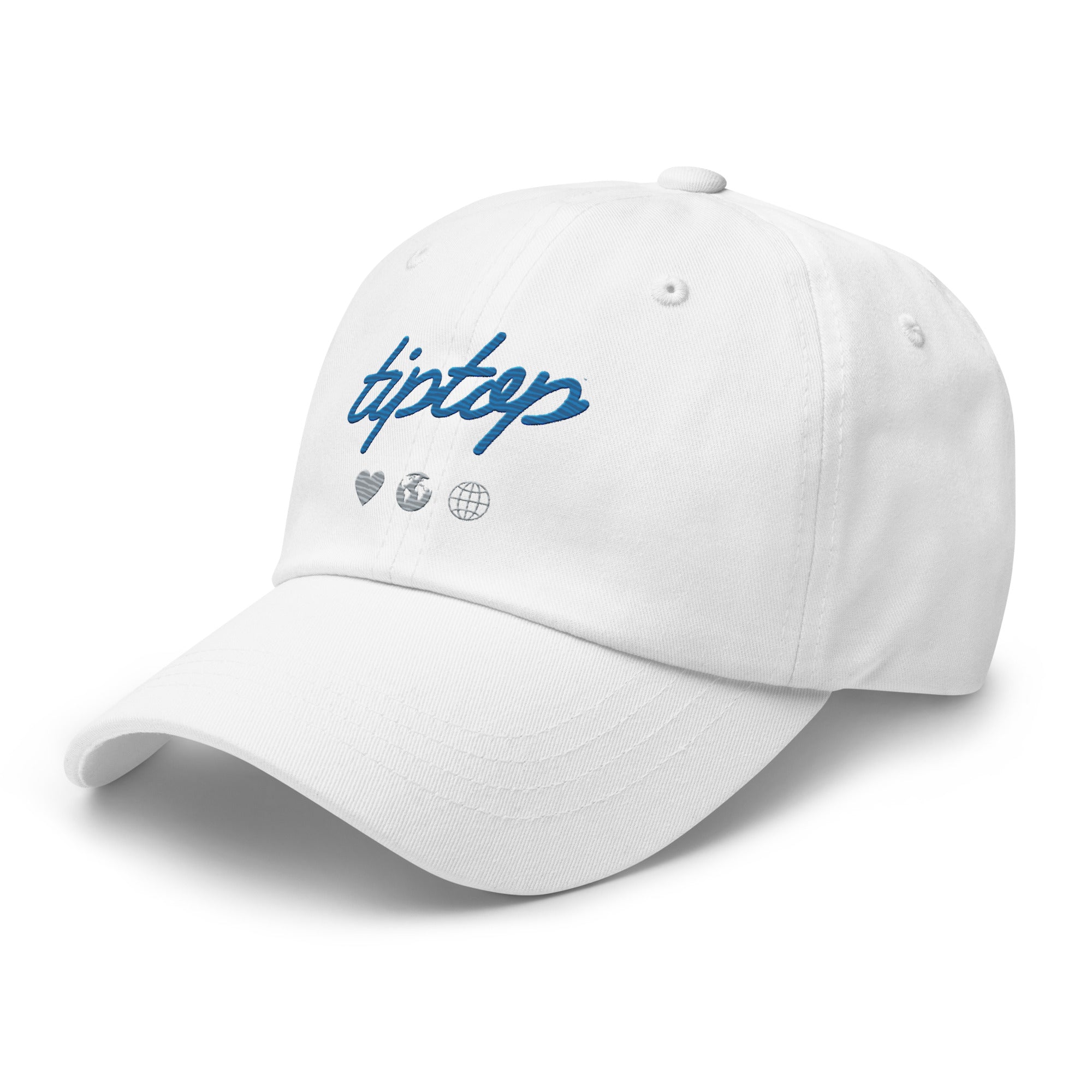 Script Dad Hat (Silver & Powder Blue)