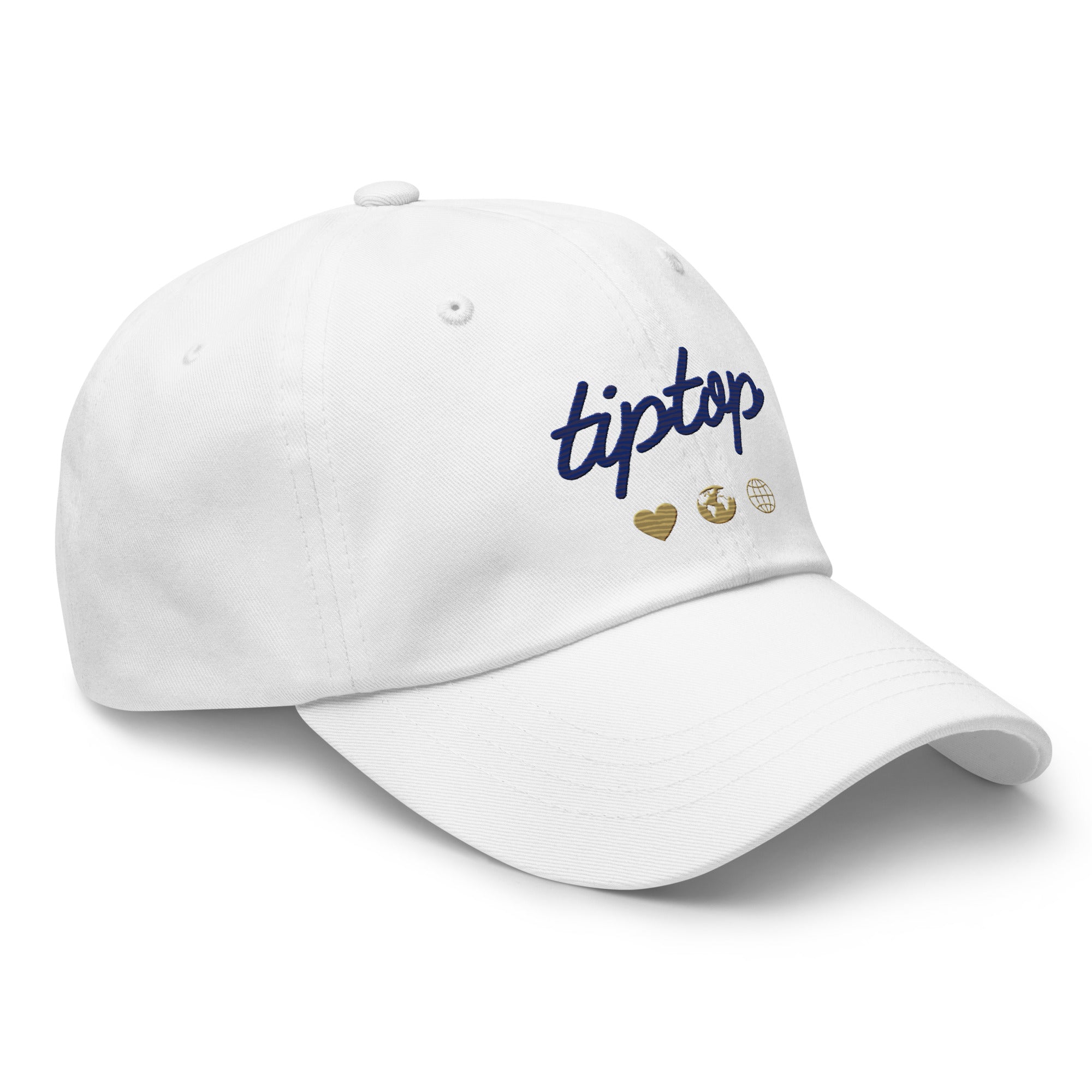 Script Dad Hat (Gold & Navy Blue) II