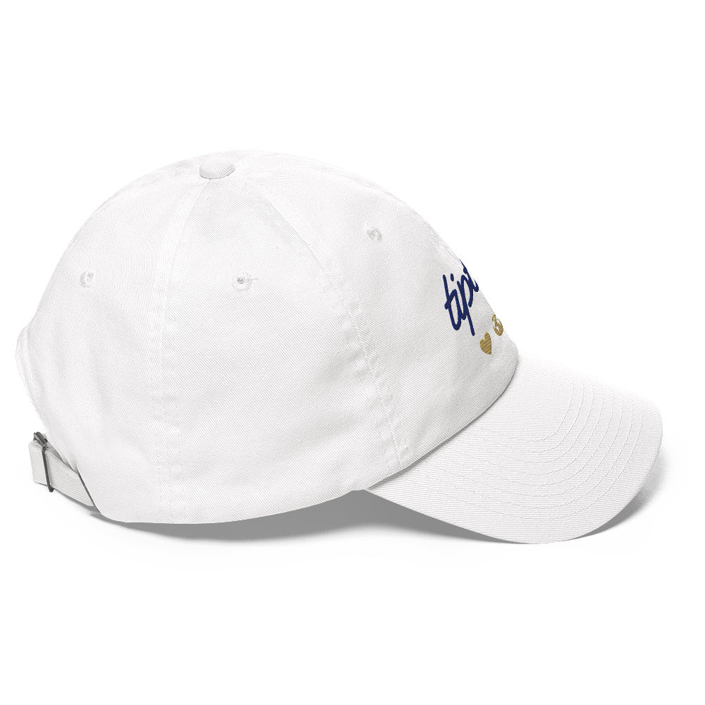 Script Dad Hat (Gold & Navy Blue) II