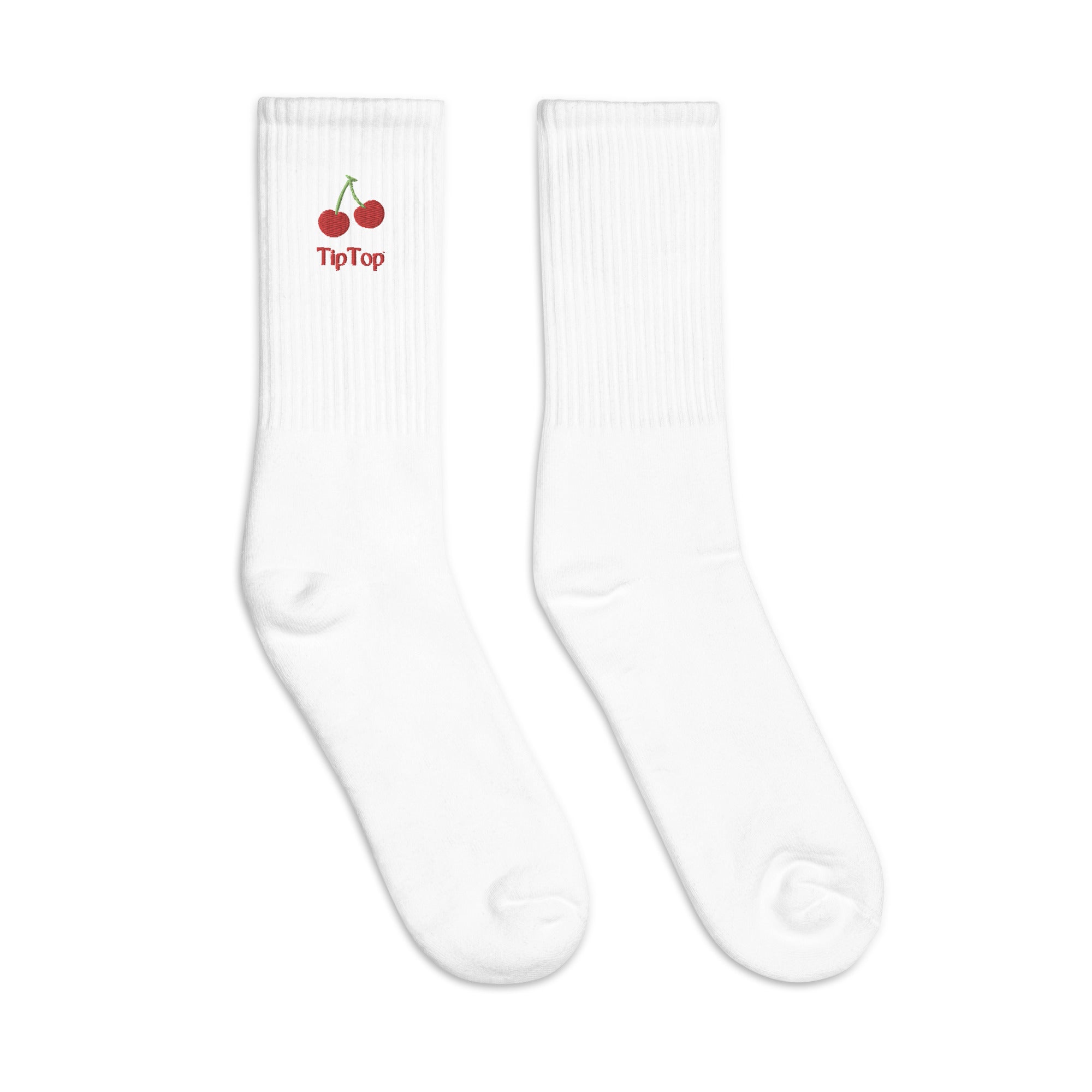 Cherry Embroidered Socks