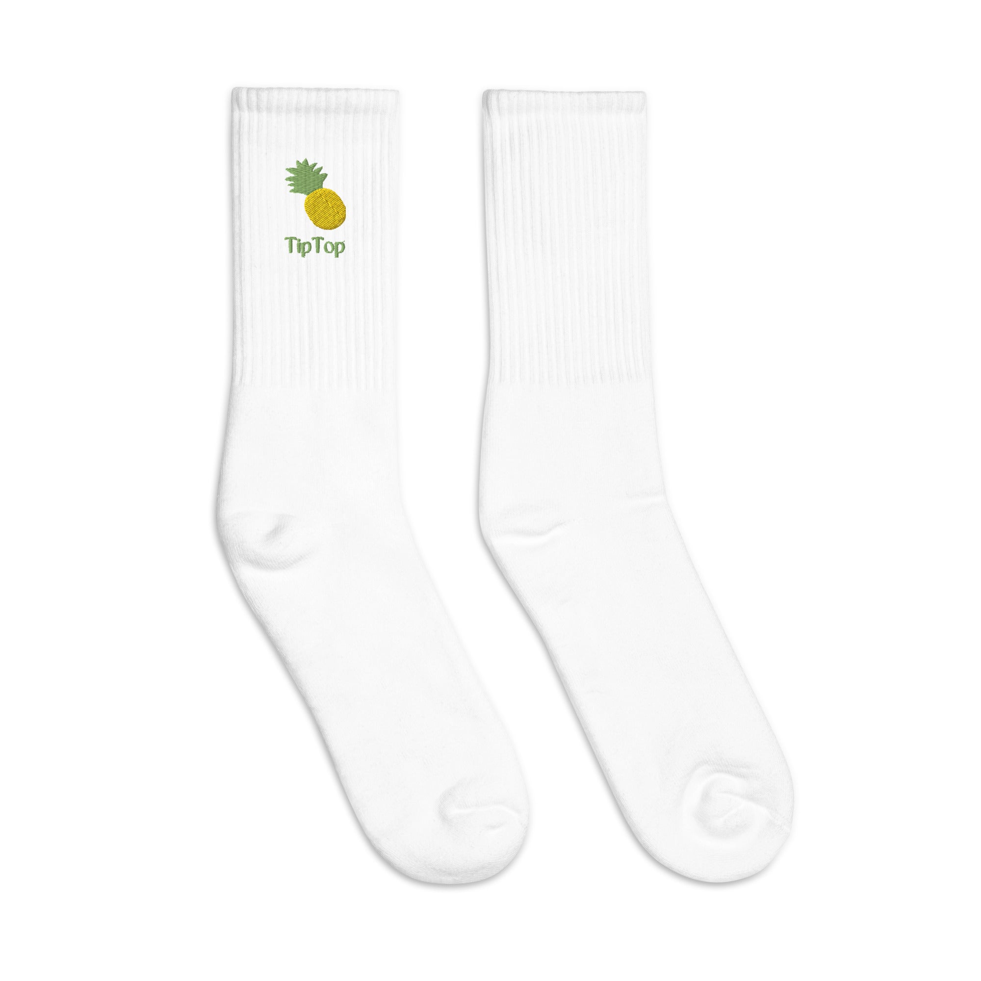 Pineapple Embroidered Socks