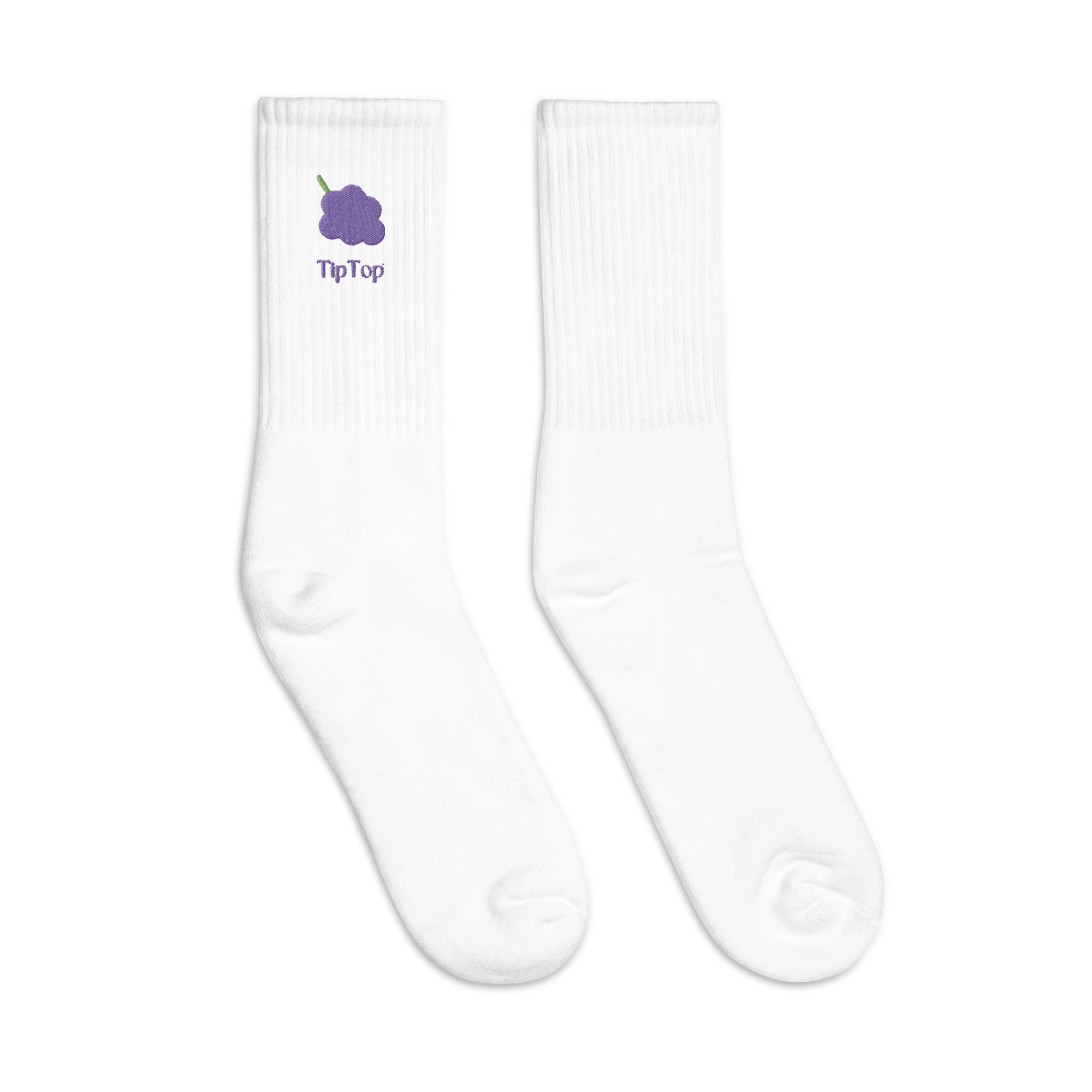 Grapes Embroidered Socks