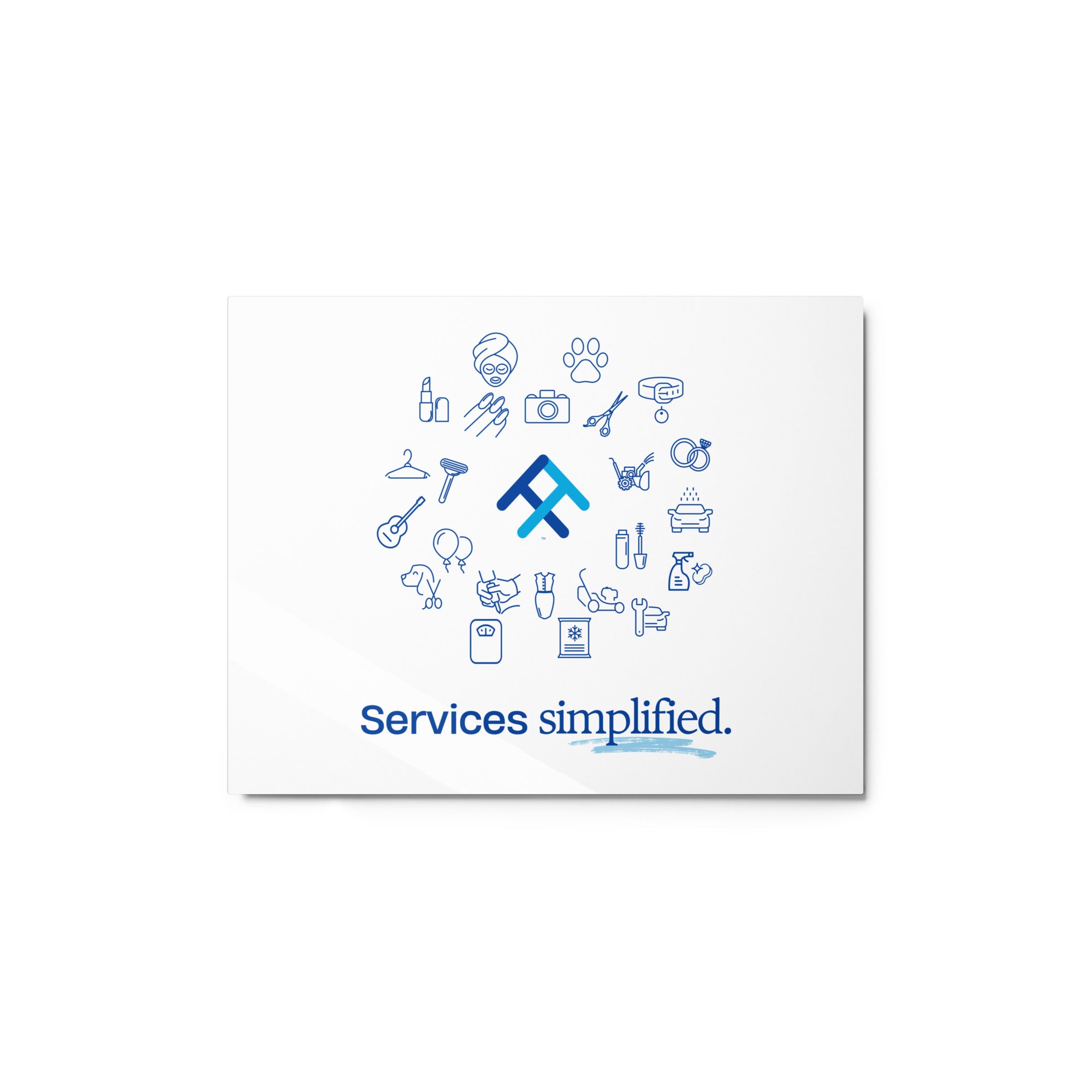 Services Simplified Metal Print