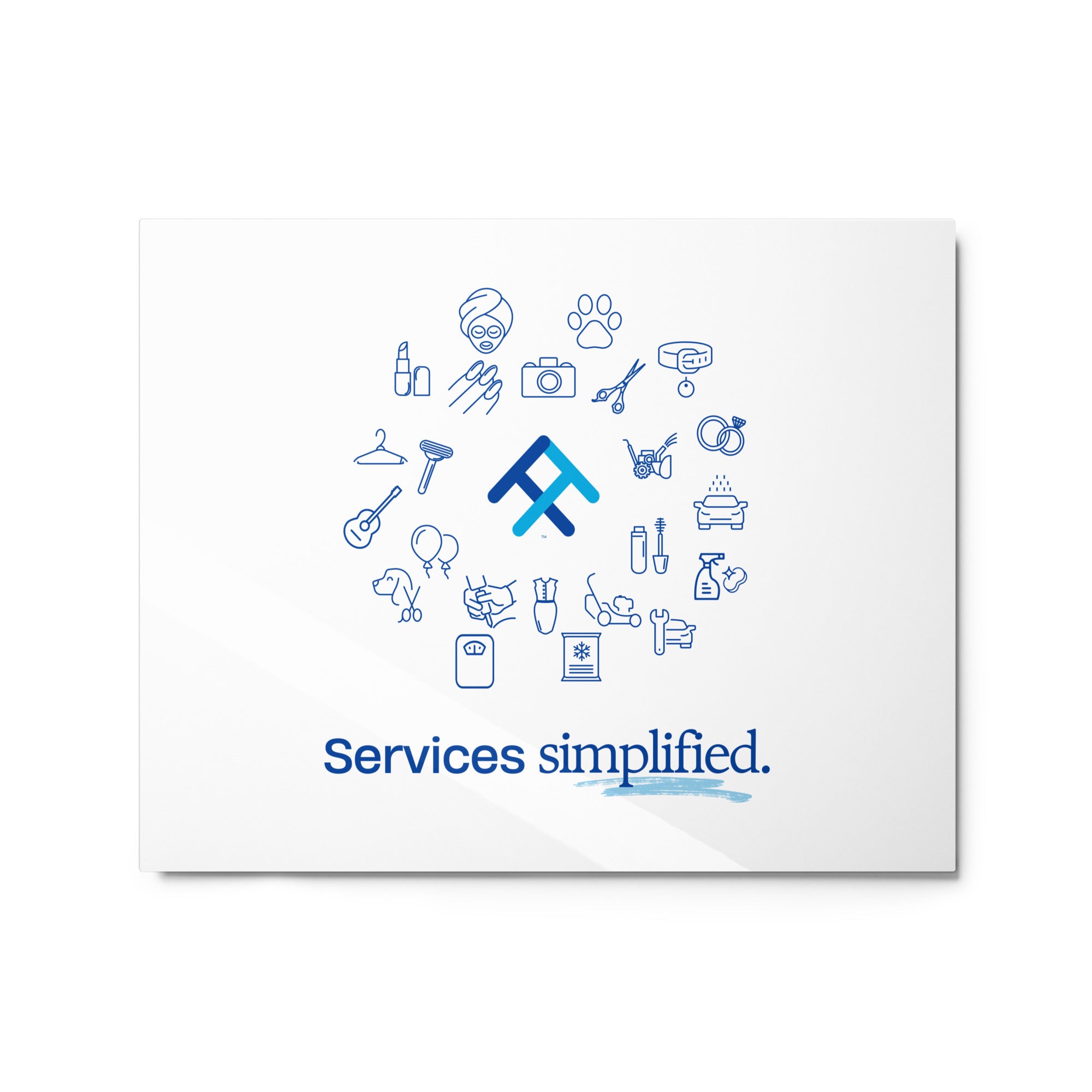 Services Simplified Metal Print