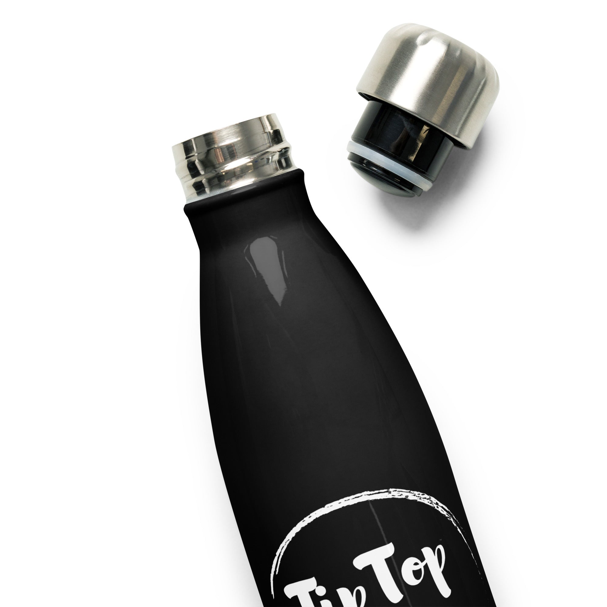 Black Brush Stainless Steel Water Bottle