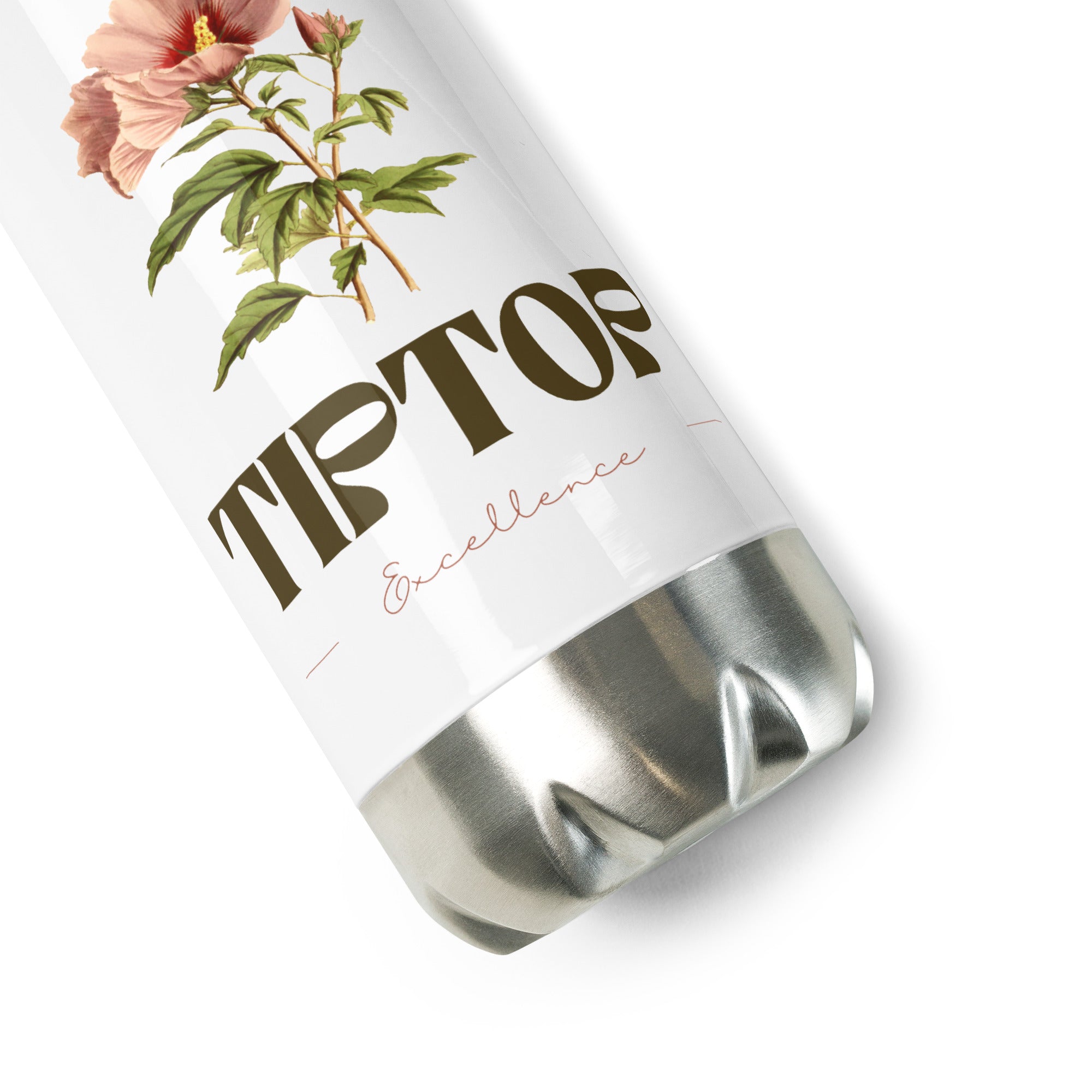 Simple Flower Stainless Steel Water Bottle