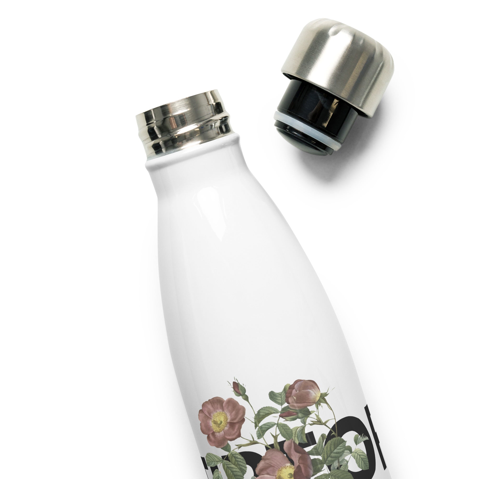 Faded Flower Stainless Steel Water Bottle