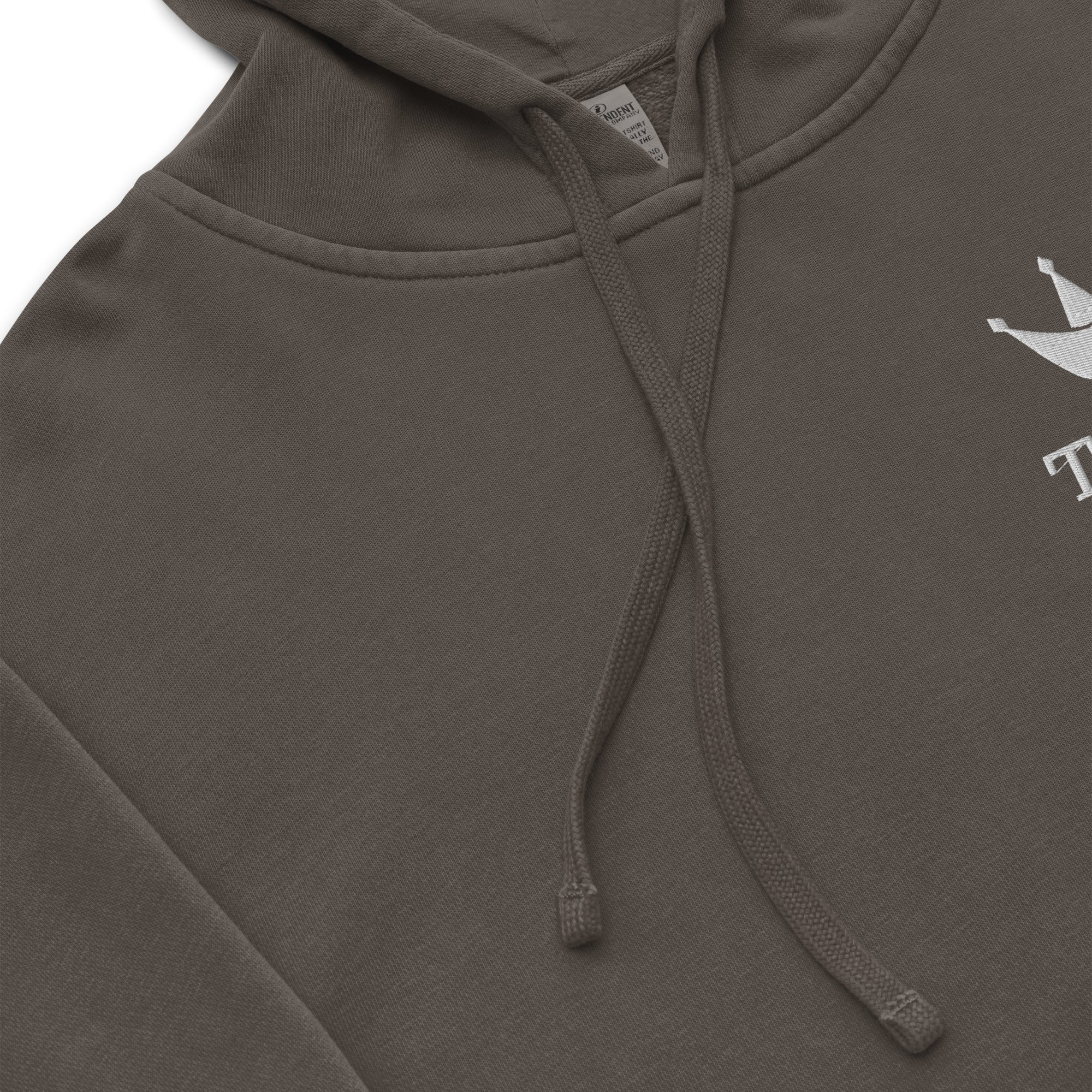 Elegant Crown Garment-Dyed Hoodie