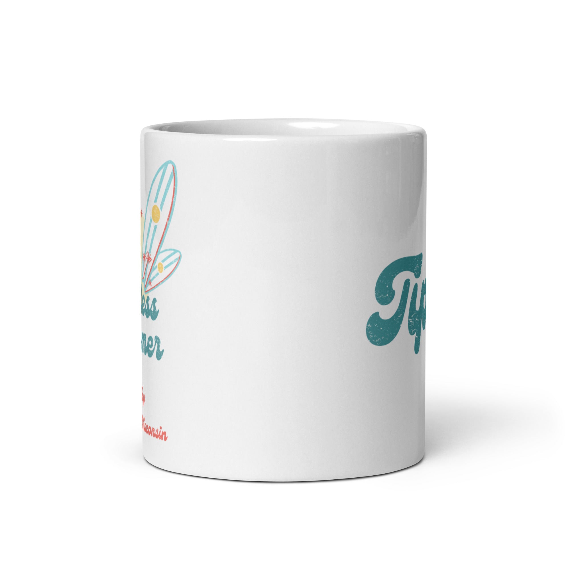 Surfboard White Glossy Mug